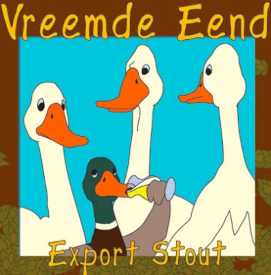 Vreemde eend Export stout etiket